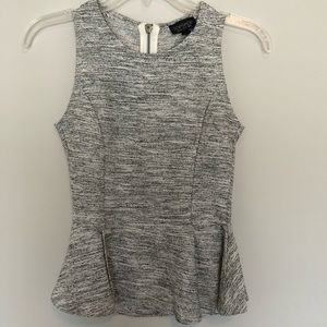 Topshop Sleeveless Peplum Top